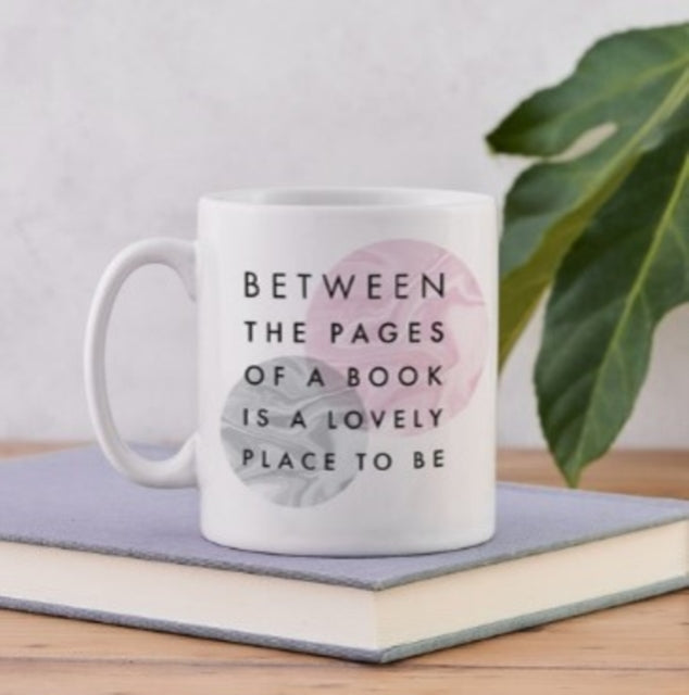 Literary Mug  Between The Pages  Marble Design