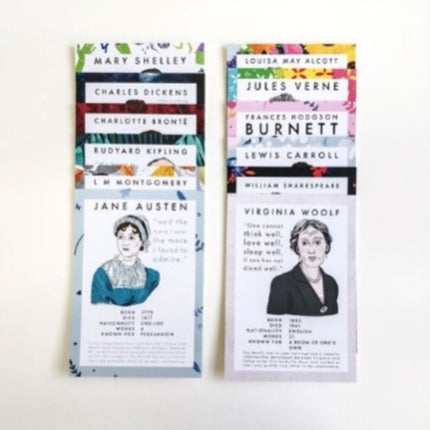 Classic Literature Authors  12 Postcard Set