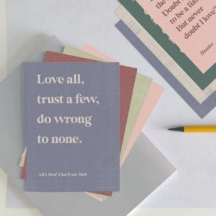 Shakespeare Quotes  12 Postcard Set