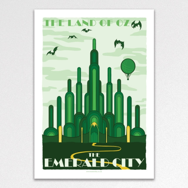 Emerald City Vintage Travel Poster A3 Art Print