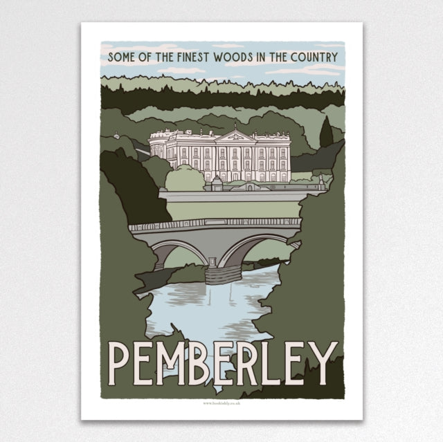 Pemberley Vintage Travel Poster A3 Art Print