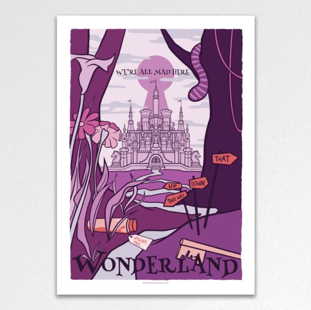 Wonderland Vintage Travel Poster A3 Art Print