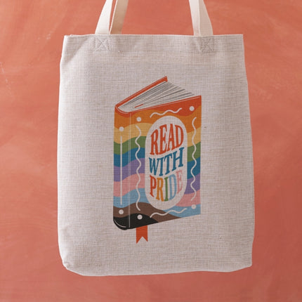 Read With Pride  Book Illustration Tote Bag