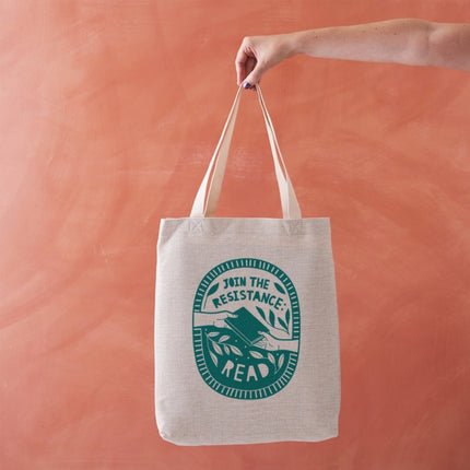 Join the Resistance. Read.  Literary Tote Bag