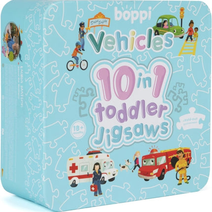 Boppi 10 in 1 Toddler Jigsaw Puzzle  Vehicles