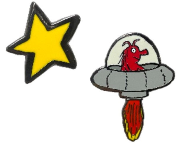 UFO  Star Pin Badge Set