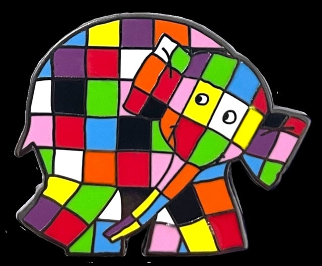 Elmer Looking Front Pin Badge