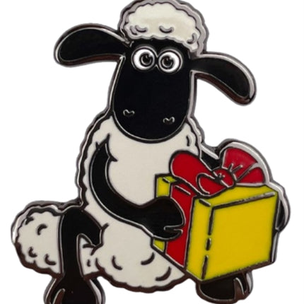 Shaun with Present Pin Badge