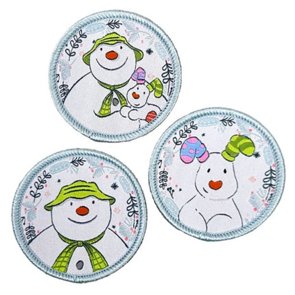 Snowman and Snowdog Sew On Patch Set