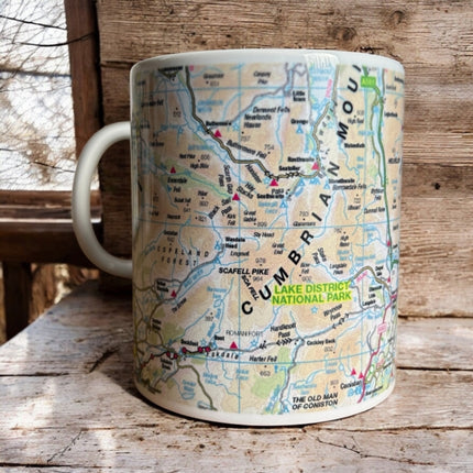 OS Map Ceramic Mug  Lake District National Park