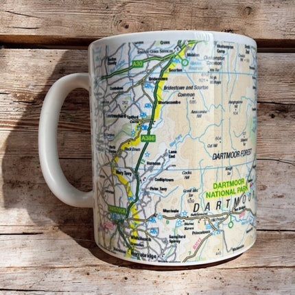 OS Map Ceramic Mug  Dartmoor National Park
