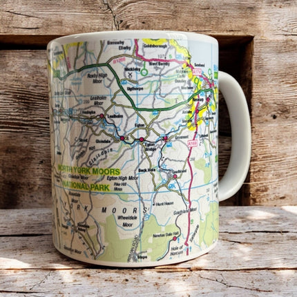 OS Map Ceramic Mug  North York Moors National
