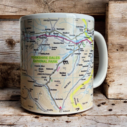 OS Map Ceramic Mug  Yorkshire Dales National Park