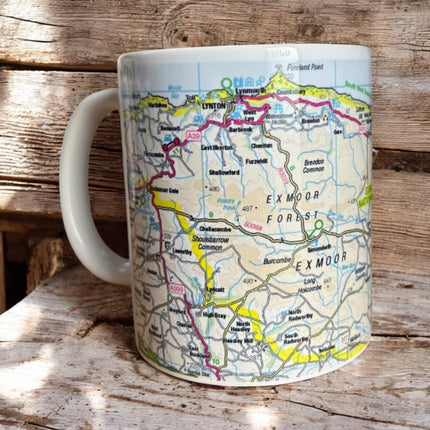 OS Map Ceramic Mug  Exmoor National Park