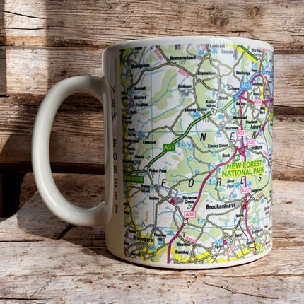 OS Map Ceramic Mug  New Forest National Park