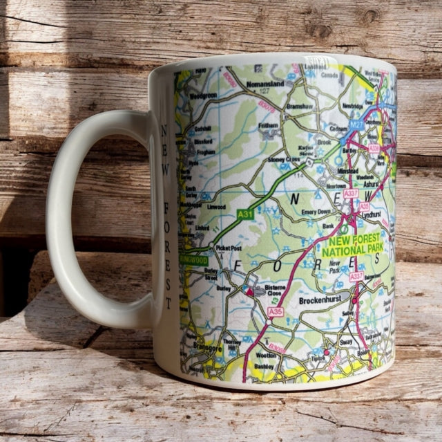 OS Map Ceramic Mug  New Forest National Park