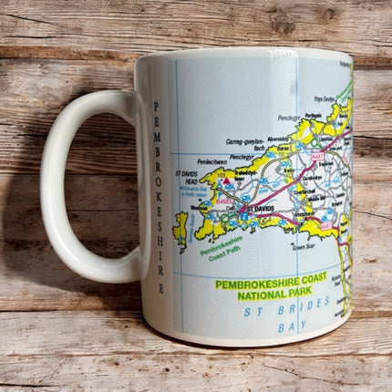 OS Map Ceramic Mug  Pembrokeshire Coast National