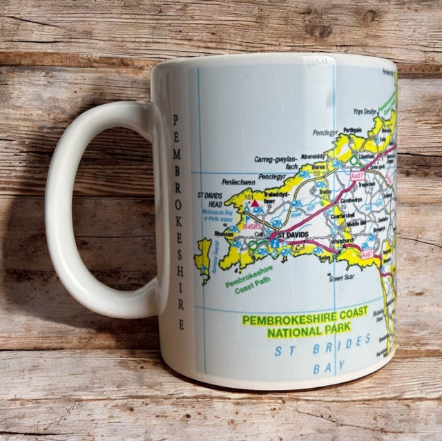 OS Map Ceramic Mug  Pembrokeshire Coast National