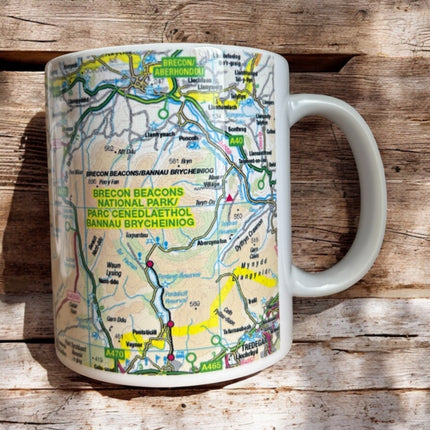 OS Map Ceramic Mug  Brecon Beacons National Park