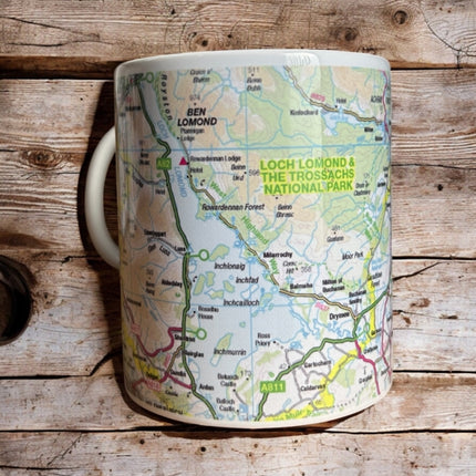 OS Map Ceramic Mug  Loch Lomond and The Trossachs