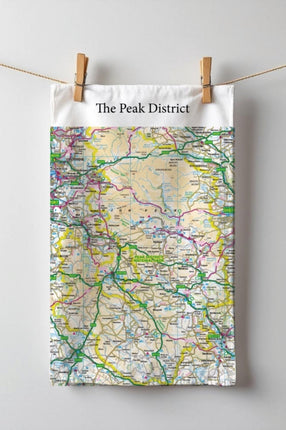 OS Map Teatowel  Peak District National Park