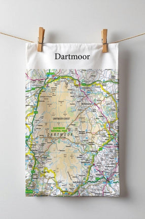 OS Map Teatowel  Dartmoor National Park