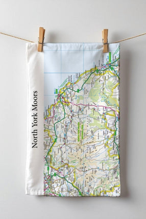 OS Map Teatowel  North York Moors National Park