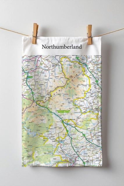 OS Map Teatowel  Northumberland National Park
