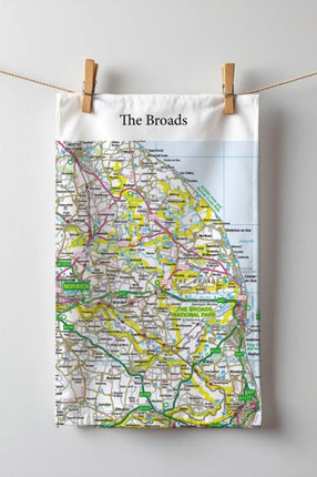 OS Map Teatowel  The Broads