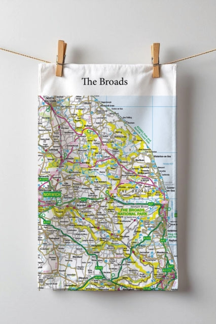 OS Map Teatowel  The Broads