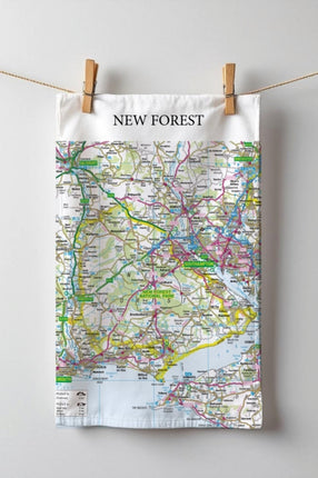 OS Map Teatowel  New Forest National Park