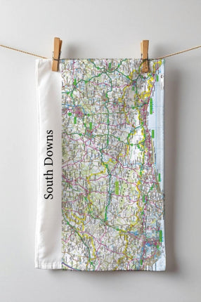 OS Map Teatowel  South Downs National Park