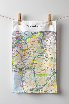 OS Map Teatowel  Snowdonia National Park