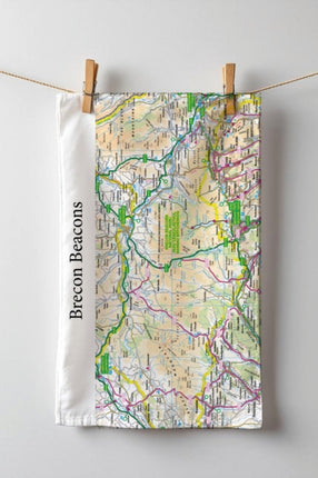 OS Map Teatowel  Brecon Beacons National Park