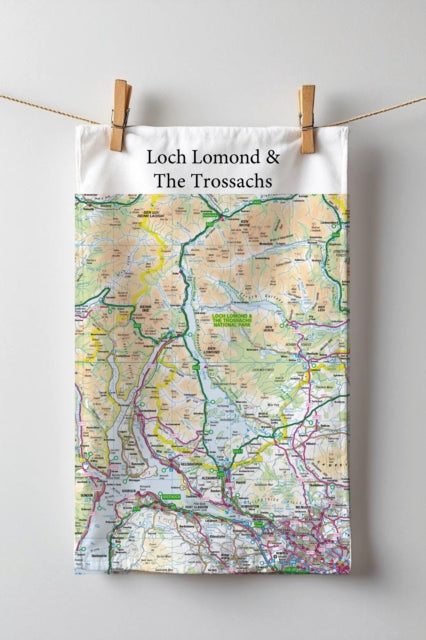 OS Map Teatowel  Loch Lomond and The Trossachs National Park