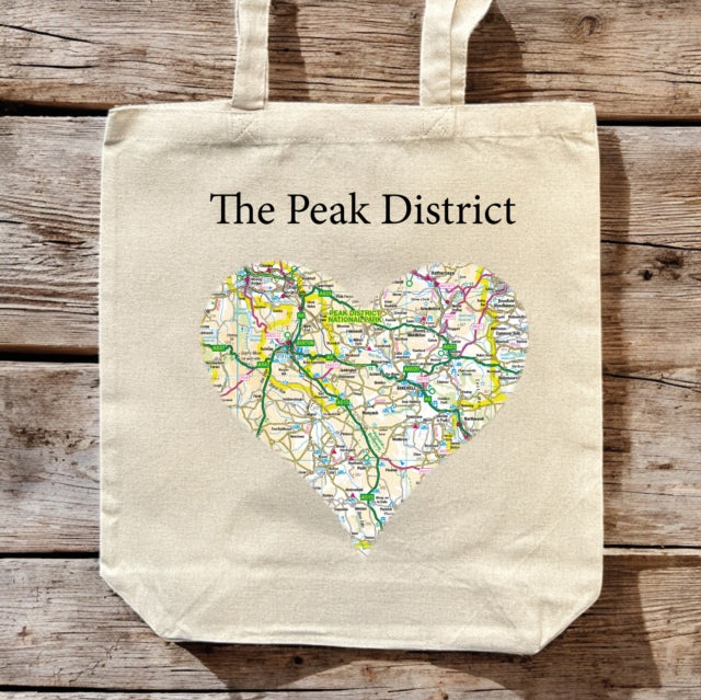 OS Map Premium Canvas Tote Bag  Peak District National Park