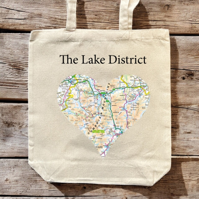 OS Map Premium Canvas Tote Bag  Lake District National Park