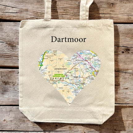 OS Map Premium Canvas Tote Bag  Dartmoor National Park