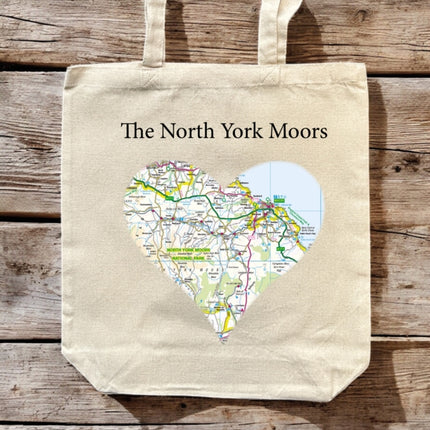 OS Map Premium Canvas Tote Bag  North York Moors National Park