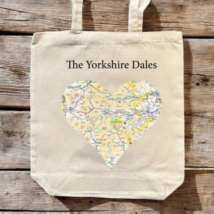 OS Map Premium Canvas Tote Bag  Yorkshire Dales National Park