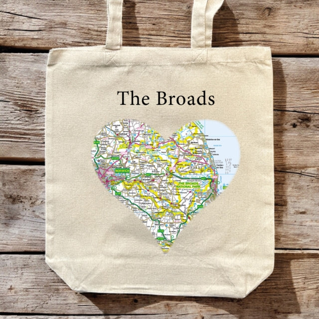 OS Map Premium Canvas Tote Bag  The Broads