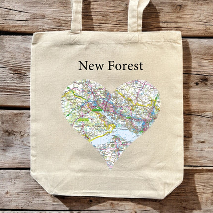 OS Map Premium Canvas Tote Bag  New Forest National Park