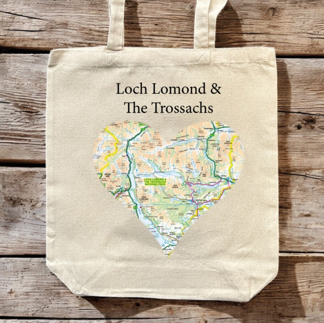 OS Map Premium Canvas Tote Bag  Loch Lomond and The Trossachs National Park