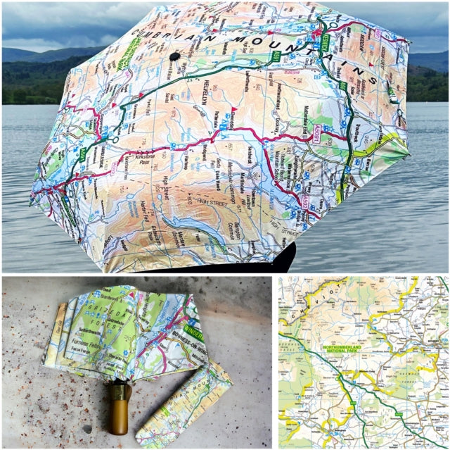 OS Map Premium Umbrella  Northumberland National Park