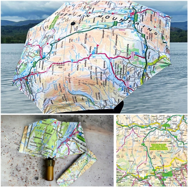 OS Map Premium Umbrella  Brecon Beacons National Park