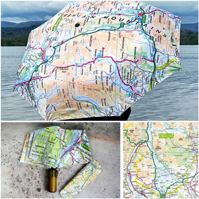 OS Map Premium Umbrella  Loch Lomond and The Trossachs National Park
