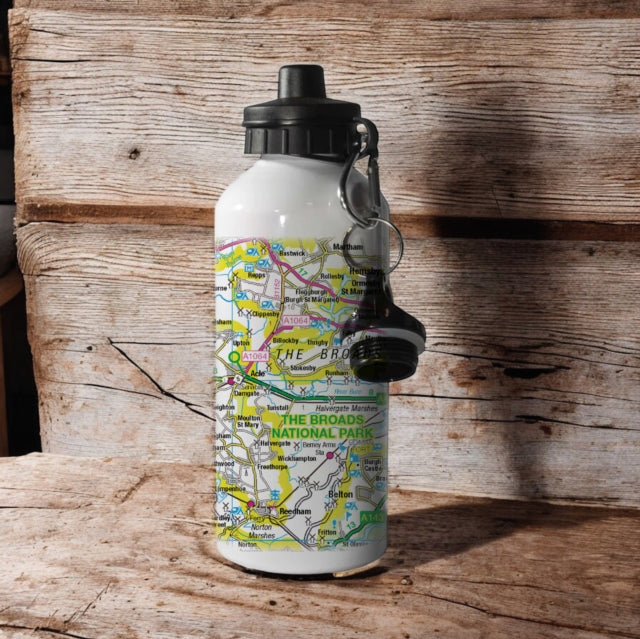 OS Map 600ml Metal Water Bottle  The Broads