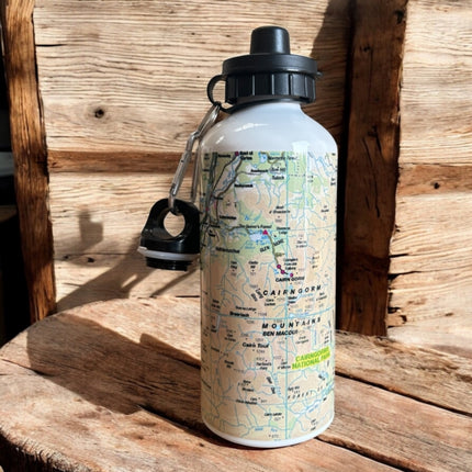 OS Map 600ml Metal Water Bottle  Cairngorms National Park