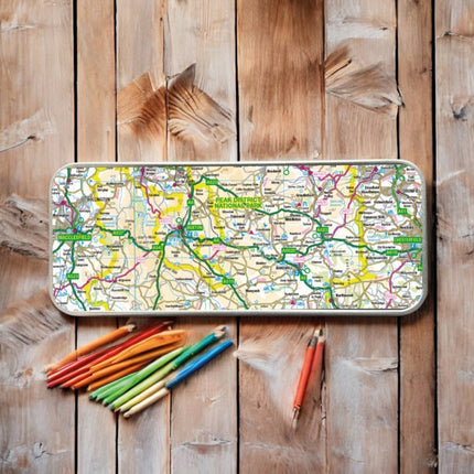 OS Map Metal Pencil Tin  Peak District National