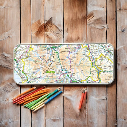 OS Map Metal Pencil Tin  Lake District National
